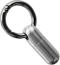 Portable Pill Case Waterproof Equipment Storage Tank Titanium Alloy Medicine Bottle Emergency Outdoor First Aid Box Supplies, 1.3"