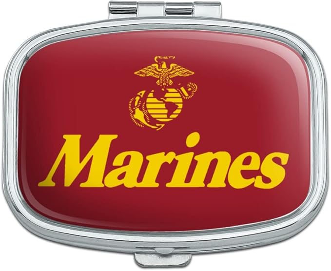 Graphics & More Marines USMC Rectangle Pill Case Trinket Gift Box