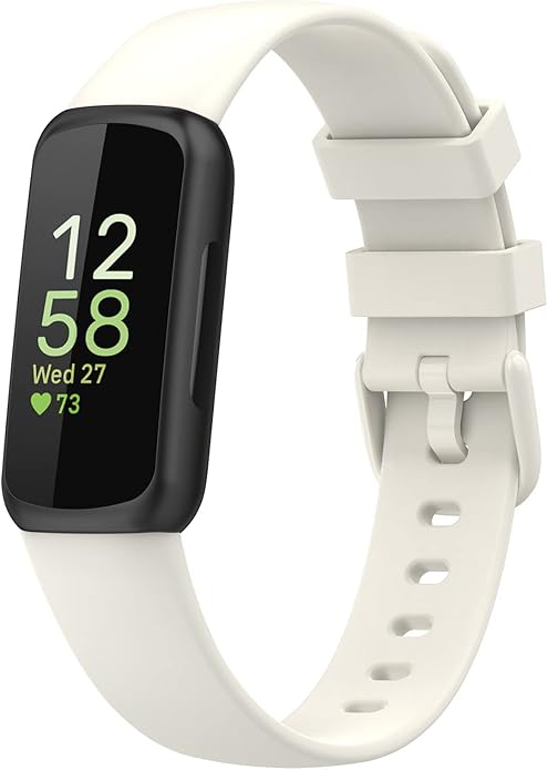 Sporty Wristbands Compatible with Fitbit Inspire 3 Health Tracker Replacement Accessories Soft Silicone Watch Bands for Inspire3 Fitness Tracker S/L