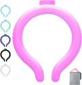 Cooling Neck Wrap with Insulated Bag, Reusable Ice Neck Ring & Body Cooler for Summer Heat, Wearable Cooling Tube Maintains 18°C/64°F for Outdoor, Sports, Travel (Rose)