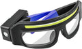 LED Glasses Rechargeable Headlight with Motion Sensor and Touch Control, 5 Modes USB C Lighted Glasses for Running Camping, Fishing, Cycling, Hiking, Hands-Free Lighting (Blue)