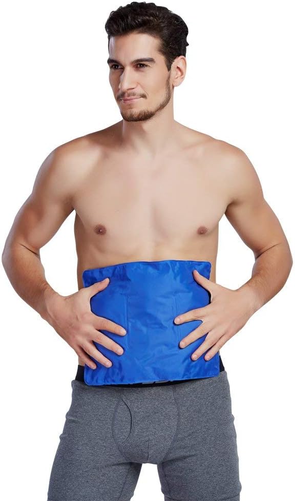 Koo-Care Large Flexible Gel Ice Pack & Neoprene Wrap with Elastic Straps for Hot Cold Therapy - Pain Relief for Shoulder Rotator Cuff Back Hip Entire Knee - 11" x 14"