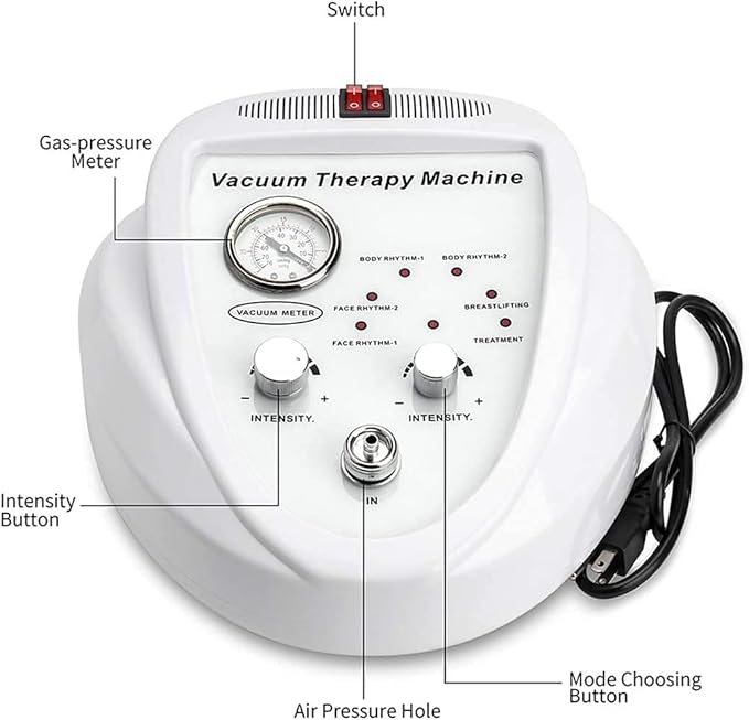Vacuum Therapy Machine,Professional Acupoint Cupping Body Shaping Device New Body Machine for Body Care with 30 Cups and 3 Pumps