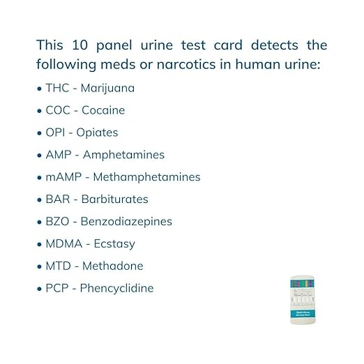 10 Panel Dip Drug Testing Kit, Test for 10 Different Drugs. (1)