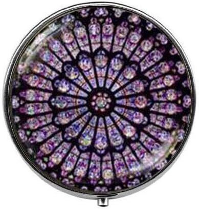 Stained Glass Notre Dame de Paris - Notre Dame Pill Box - Charm Pill Box - Glass Candy Box