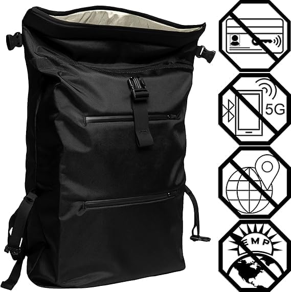 Xtreme Sight Line ~ AQUA RT ~ Large Water-Proof Faraday Backpack for Laptops, Tablets, and Mid-Size Electronics ~ Tracking/Hacking Defense ~ Fits most laptops up to 17" ~ Stone