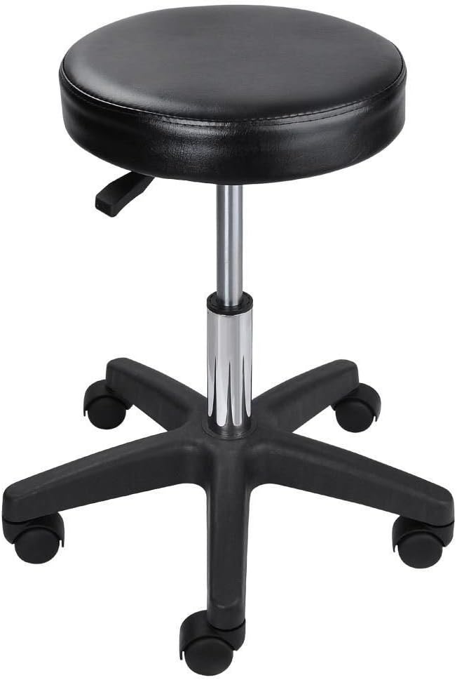 LEMY Hydraulic Salon Rolling Stool Tattoo Massage Facial Spa Adjustable Stool Chair