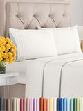Queen Size 4-Piece Sheet Set - Extra Soft, Breathable & Cooling - Hotel Luxury Durable Bed Sheets - Deep Pockets, Easy-Fit & Wrinkle-Free - Antique White Oeko-Tex
