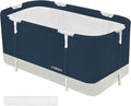 STARBRILLIANT Portable Foldable Bathtub,Soaking Standing Bath Tub for Shower Stall, Easy to Assemble Collapsible Bathtub, Suitable for Travel, Camping and Outdoor Activities (Relax, 45inch)