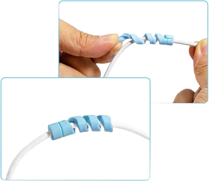 10 Pack Oxygen Tube Support Crimp Straightener for Portable Oxygen Concentrator Oxygen Tank Oxygen Hose Nasal Cannula Oxygen Tubing Accessories Blue