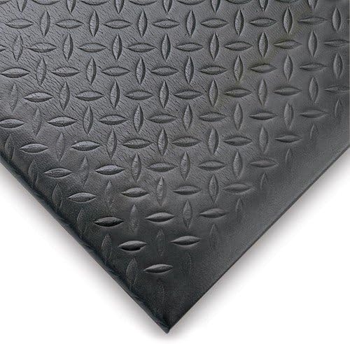 Notrax 419 Diamond Sof-Tred™ with Dyna-Shield® 3' x 12' x 1/2" Anti Fatigue Mat, Slip Resistant Diamond Textured Surface, Ideal for Industrial and Commercial Workplaces, Black, 419S0312BL