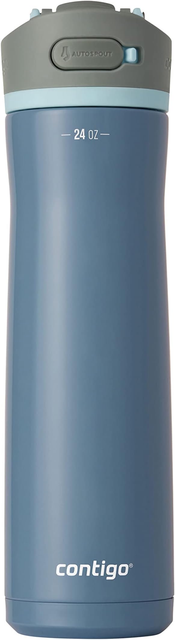Contigo Wells Chill Stainless Steel Water Bottle with AUTOSPOUT Straw Lid 24oz w/filter Dark Ice