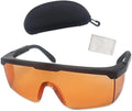 mozeeda UV Light Safety Glasses Protection,UVC 400 Blue Light Blocking Protective Glasses Goggles,Ansi Z87 Adjustable Temples Eyewear, Shaded Shatterproof Scratch Resistant Safe Sunglasses with Case