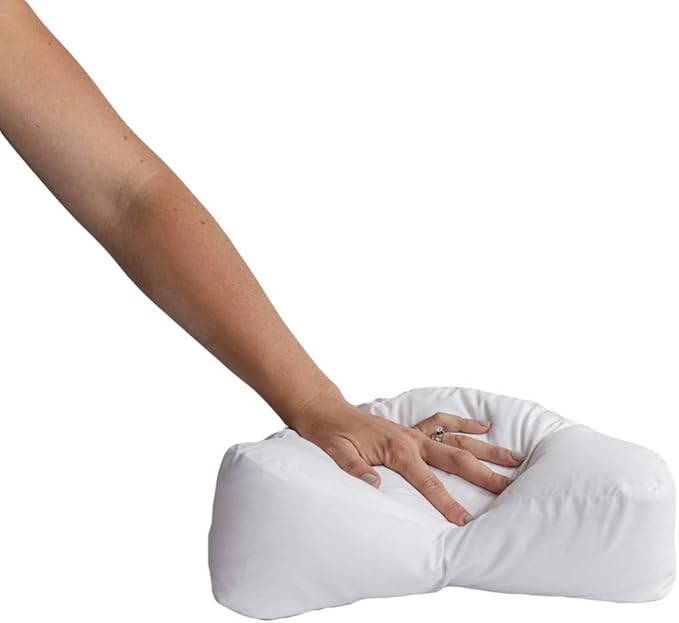 Hermell Products Mini CPAP Neck Travel Pillow with With Cotton-blend Removable Cover