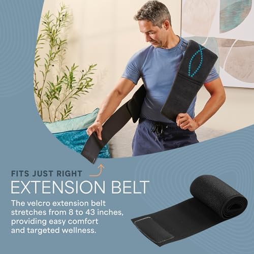 Lifepro Red Light Therapy Belt – Allevared Infrared Red Light Therapy for Body, Back Pain and Shoulder - 660nm & 850nm Near Infrared Heating Pad – Adjustable & Portable for Wellness & Relaxation