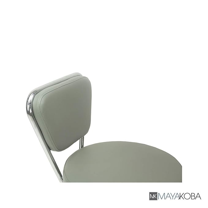MAYAKOBA Dayton Garage Rolling Seat (Storm Grey) Pneumatic, Short Stool with Adjustable Height 13"-15", Perfect for Garage Task, Home Cleaning, Bathroom Short Seat, Technician Task