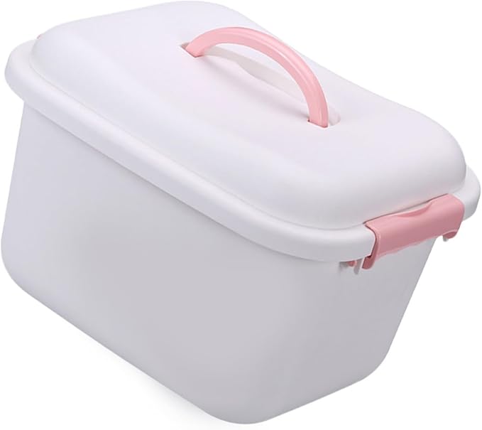 Alipis 1pc Plastic Medicine Box Medicine Storage Cabinet Portable Storage Box Family Plastic Organizer Portable Kit Case Emergency Case White