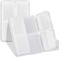 FYY Daily Pill Organizer, 7 Compartments Portable Pill Case Travel Pill Organizer,[Folding Design] Pill Box for Purse Pocket to Hold Vitamins,Cod Liver Oil,Supplements and Medication-Clear