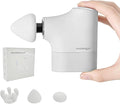 Mini Massage Gun, Portable Deep Tissue Muscle Massager with 4 Heads, Adjustable Speed & Pressure, Quiet Powerful Motor, Rechargeable Handheld Percussion Massager for Neck, Shoulder, Back & Legs Gray