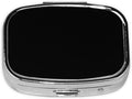 Medicine Pill Organizer, Medicine Pill Box Case Container Travel Pill Holder Vitamin for Purse Med Wallet Portable Mini Pastillero Square, Black01, Customized Gifts
