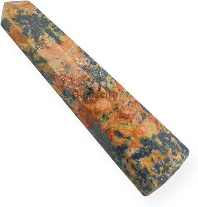 WholesaleGemShop 3 Inch Gemstones Obelisk Tower Jumbo Facet Aura Rock Crystal Natural Polished Earth Wand Spirit