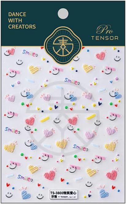 Small Cute Sticker 3D Relief Design Decals for iPhone 17 PRO / 17 PROMAX Cell Phone Camera Screen Lens,for NintendSwitch Game Handle Controllers，Scrapbooking Laptop Diary Planner Collage DIY (TS-3800)