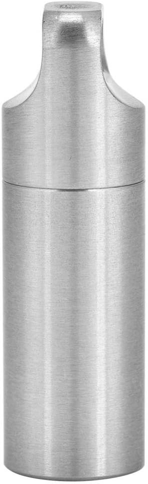 VGEBY Pills Holders, Single Chamber Stainless Steel Keychain Pills Case Survivals Pills Bottle Box Fob Organizer Container
