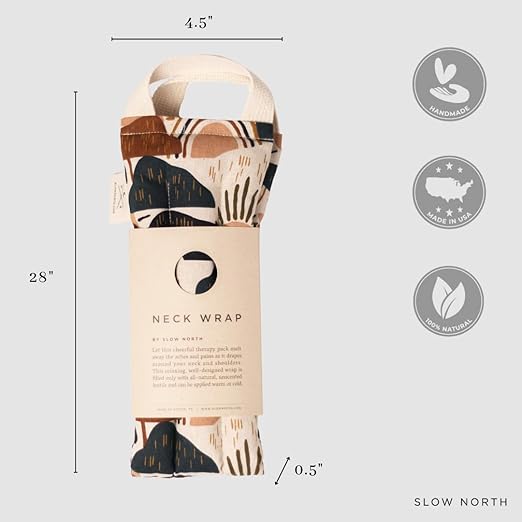 Slow North Hot & Cold Neck Shoulder Wrap: Natural Relief from Shoulder and Neck Ache, Menstrual Cramps Relief, and Stress Reduction