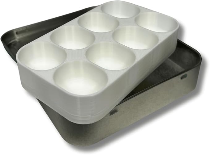 Pill Organizer Insert Compatible with Altoid Tin Cans | Reuse Cans for Discreet Pill Storage | 7 Day Outline Embedded Pill Dispenser | Made in USA (White)