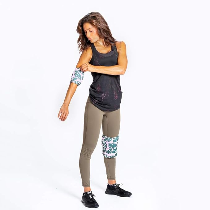 HurtSkurt® Premium Ice Therapy Sleeve – Island Palm Small – Stretch-Fit Wearable Cold Compression Wrap for Knee, Leg, Elbow & Ankle Recovery