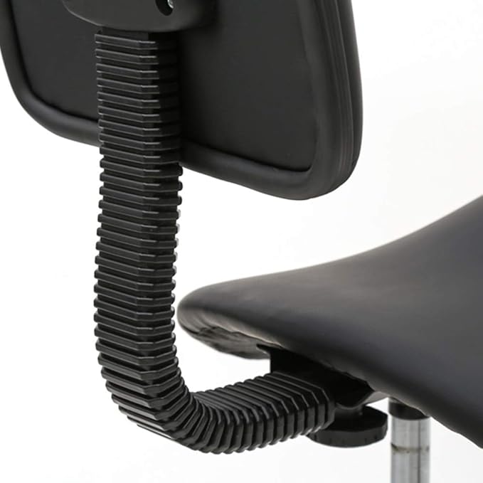 Swivel Salon Stool Chair with Back Support Adjustable Hydraulic Rolling Stool with Backrest for Beauty Barber Tattoo Massage (Style 4 -Black)