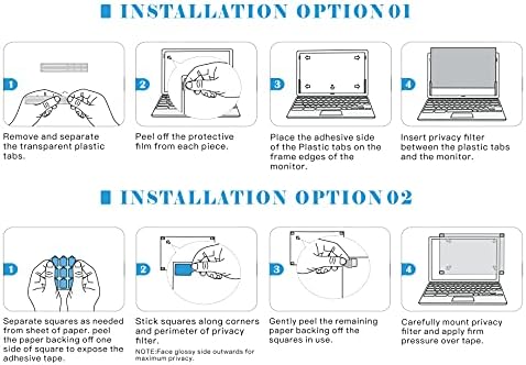 Laptop Privacy Screen 14 in, FILMEXT Privacy Protection Filter for Laptop 14"Asus/ 14"Acer/14"HP/14"Dell/14"Toshiba 16:9, Anti-Spy,Anti-Glare,Blocks 99% UV & Blue Light -Matte Privacy Screen Protector