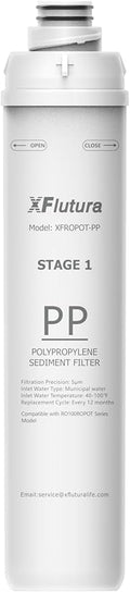 RO100ROPOT Series PP Fliter Replacement Cartridge Compatible with Bluevua RO100ROPOT, RO100ROPOTUV Series Water Filter, 1-Year Replacement Cartridge, 1st Stage (1 Pack)