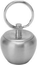 Pill Case Stainless Steel Pill Holder Keychain, Mini Portable Medicine Box Sealed Jar Keychain Pendant, Apple Shape Small Waterproof Pill Box Container for Purse or Pocket