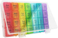 Large 7 Day Weekly Pill Organizer,4 Times a Day with Moisture-Proof Design,Portable Pill Box with Double Protection, Travel Pill Case for Vitamins and Medications