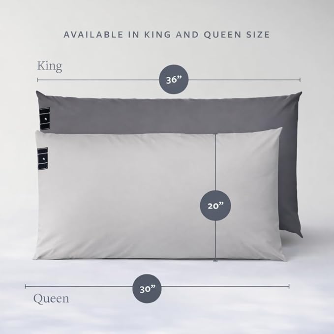 GroundLuxe Organic Grounding Pillowcase in Beige - King Size