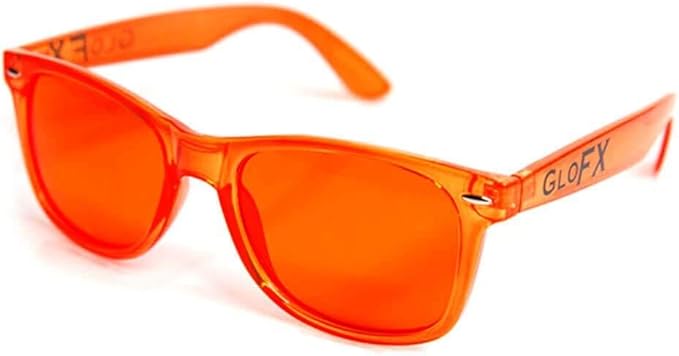 GloFX Orange Color Therapy Glasses for Chakra Healing, Chromotherapy, and Mood - Supports Feelings of Happiness, Social Confidence and Joy