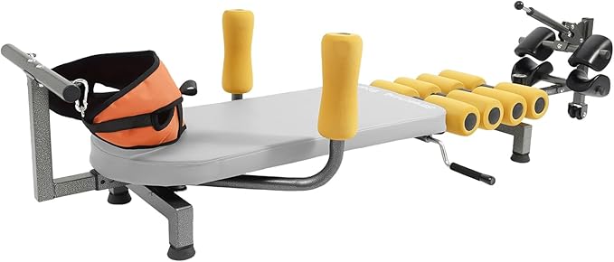 Multifunctional Full Body Traction Bed, Cervical Spine Stretcher Traction Spine Lumbar Massage Traction Table Back Stretch Decompression Machine for Tension Relief & Body Aches Pains, Massage (Grey)