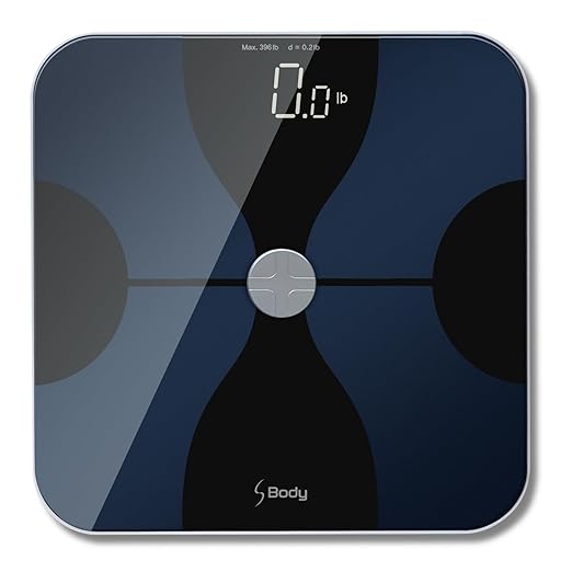 VisionTechShop S Body High Precision Ultra Wide Digital Body Weight Bathroom Scale up to 396lb/180kg, Super-Clear Large LED Display,Step-On Technology, Black