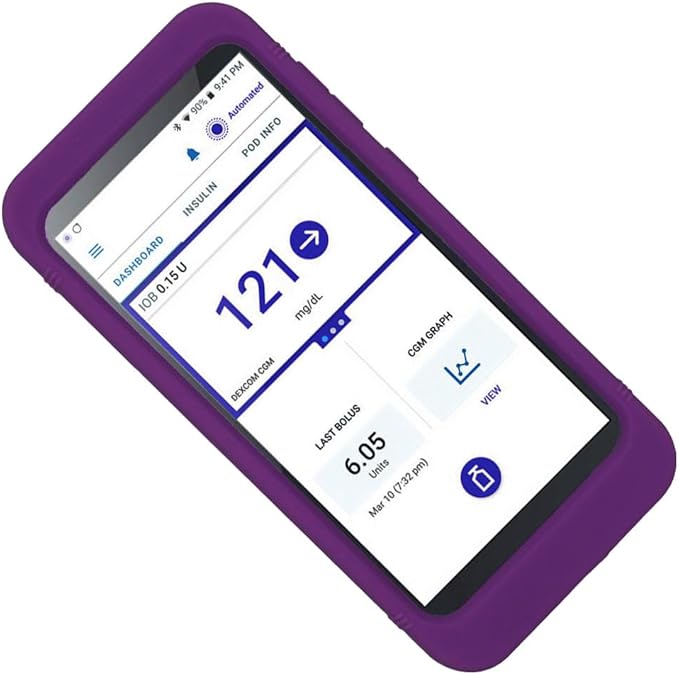Silicone Case for Omnipod 5 Receiver (Continuous Glucose Monitoring) (Purple)