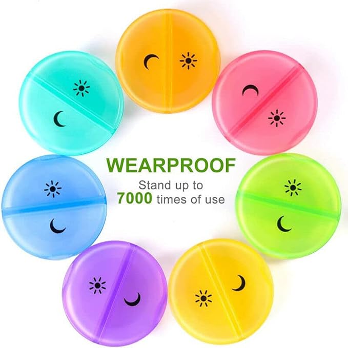 Portable Medicine Organizer Box Tablets Container Case Travel Pill Box For 07 days | Multicolor | 01 Pcs