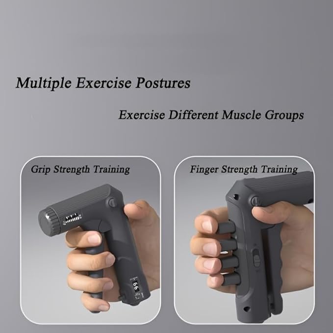 Adjustable Hand Grip Strengthener with Digital Counter – 5–60kg (130 lbs) Ergonomic Forearm & Finger Exerciser for Athletes, Musicians, Rehab & Recovery – Portable 2-in-1 Grip Trainer
