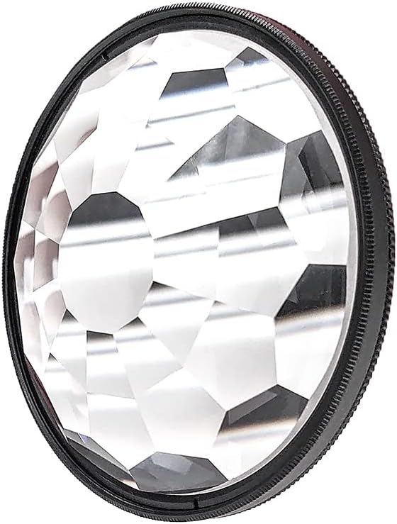 JONGSUN Kaleidoscope Prism Special Effect Filter 77mm FX Glass Glare Widescreen Film Anamorphic DSLR Film Video Photography Camera Filter Accessories(Kaleidoscope)