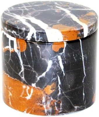 Nature Home Decor PB02MA Michelangelo Marble 2-inch Pill Boxes | Set of 2 Boxes