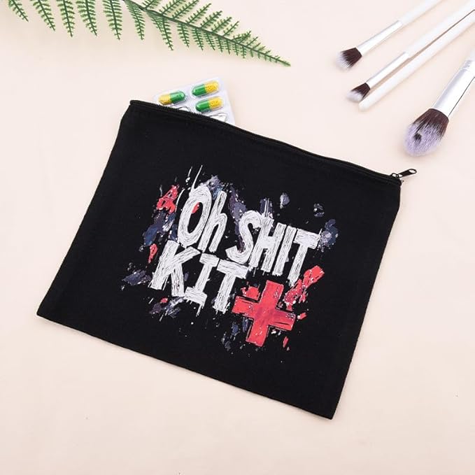 Hangover Recovery Kit Gift Bags Medical Cross Pouch Bachelorette Party Favor Gift Bags Survival Kit Makeup Bag Canvas Pill Pouch Organizer Aid Bag Pouches Pharmacy Funny Medicine Container for Travel