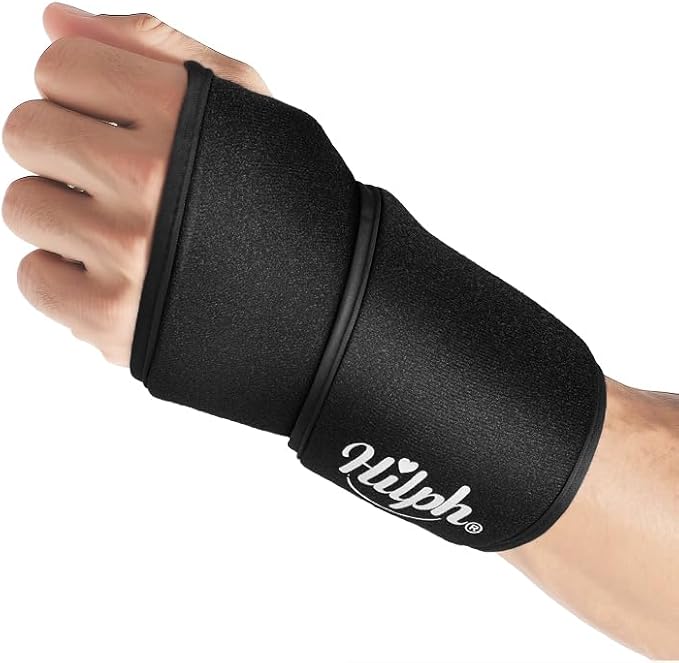 Hilph Wrist Ice Pack Wrap, Soft Gel Ice Pack for Wrist & Hand Pain Relief, Hot & Cold Compress for Carpal Tunnel, Mommy Wrist, Hand Injuries, Tendonitis, Arthritis, Surgery Recovery