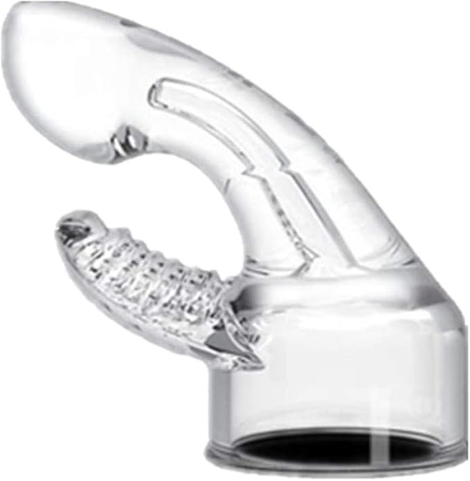 NUHUi 6X MINI Handheld Back Massage Gun Wand Attachments Accessories Fit for Large/Mini Hitachi Massagers Gun Silicone Material Clear