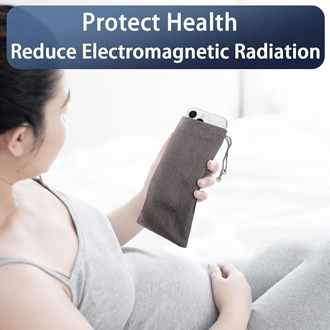 EMF Cell Phone Sleeve fo Phone Pouch, High-Shield EMF Blocking Pouch, 100% Silver Fibers forDigital Security, Signal Blocking, Anti-EMP Radiation Bag for Privacy Protection. (Blue)
