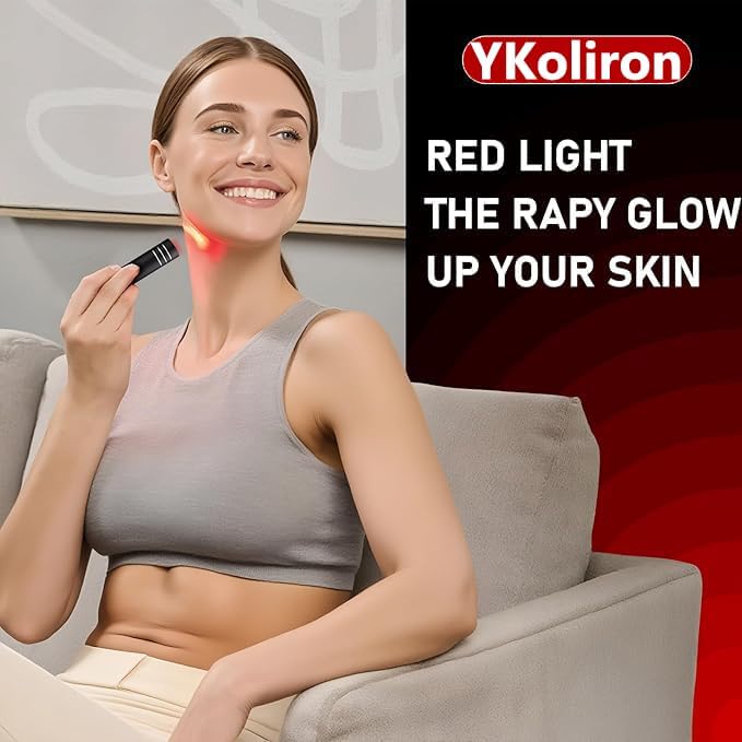Red Light Therapy Device for Joint and Muscle, 660nm&850nm LED Lights Therapy Wand, Portable Infrared Light Therapy Torch, Near Infrared Light for Body, Face, Neck, Back,Knee (Black)