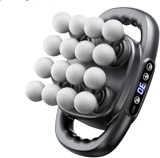 Msg - 16 Heads Deep Tissue Percussion Massager, Anti Fatigue Device, Red Light Quiet Therapy - Muscle Massage Gun for Back, Shoulders, Legs and Body Muscle Pain Relief